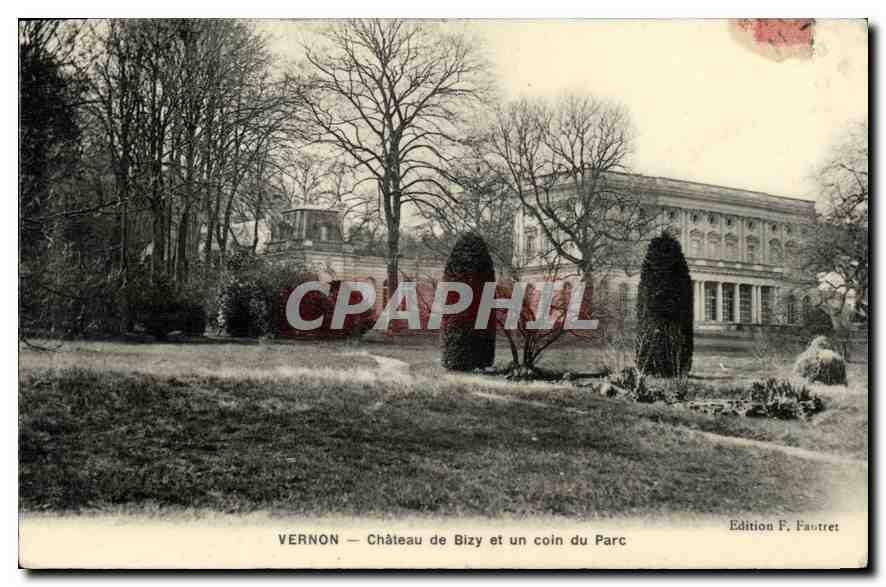CPA Vernon (Eure) Chateau de Bizy et un coin du Parc