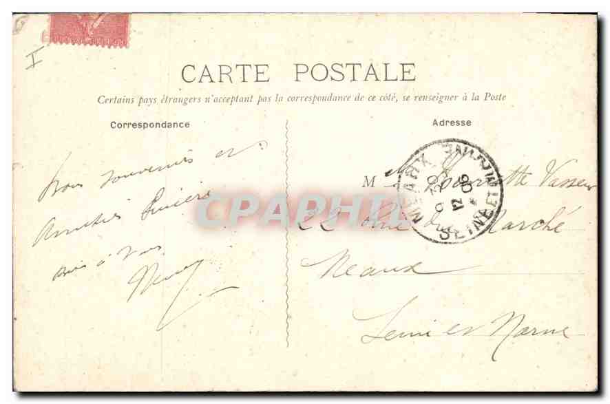 CPA Vernon (Eure) Chateau de Bizy et un coin du Parc — Rückseite
