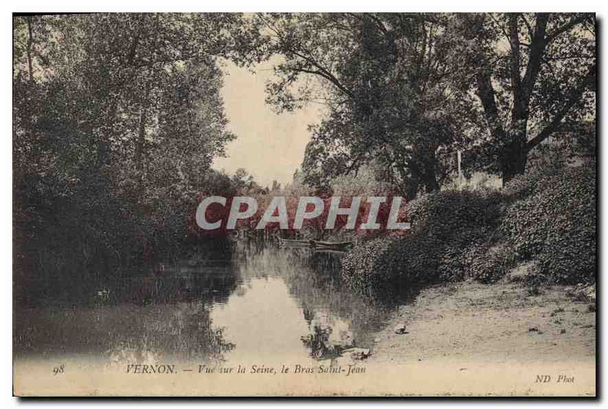 CPA Vernon (Eure) Vue sur la Seine Le Bras Saint Jean