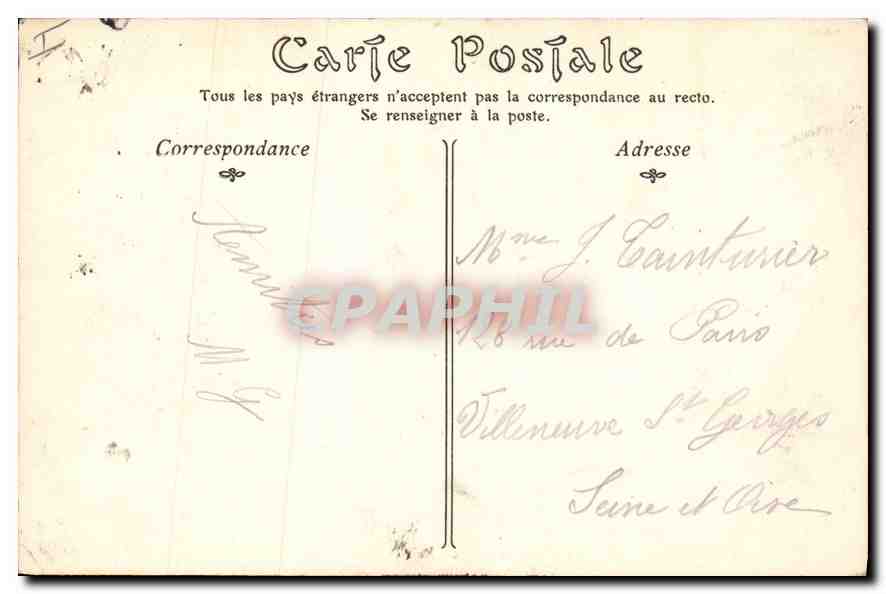 CPA Vernon (Eure) Chateau de Bizy un coin du Parc — Rückseite
