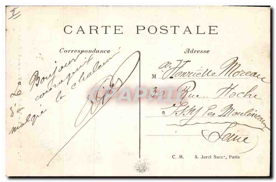 CPA Vernon (Eure) Vue dans le Parc du Chateau de Bizy — Rückseite