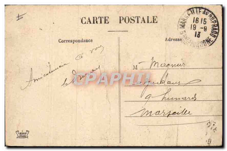 CPA Chambery Le Palais de Justice — Rückseite