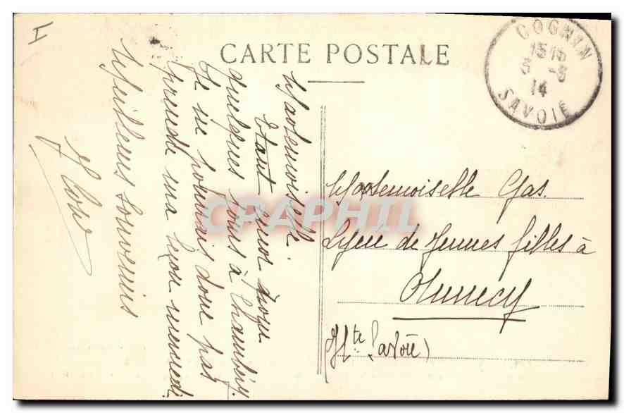 CPA Chambery (Savoie) Eglise de Lemenc — Rückseite
