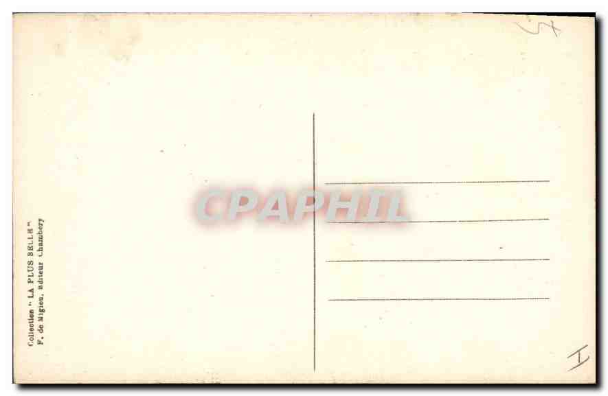 CPA Chambery (Savoie) Le Perron du Chateau — Rückseite