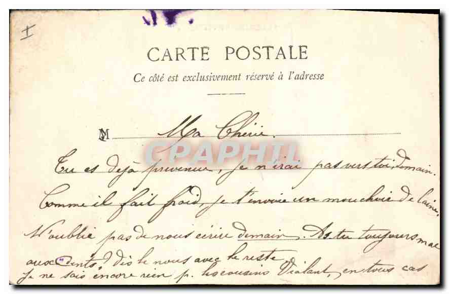 CPA Chambery (Savoie) Le Chateau — Rückseite