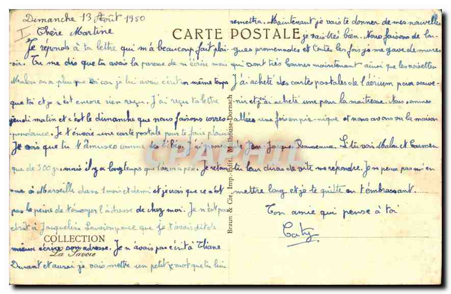CPA Chambery (Savoie) Le Chevet de la Sainte Chapelle — Rückseite