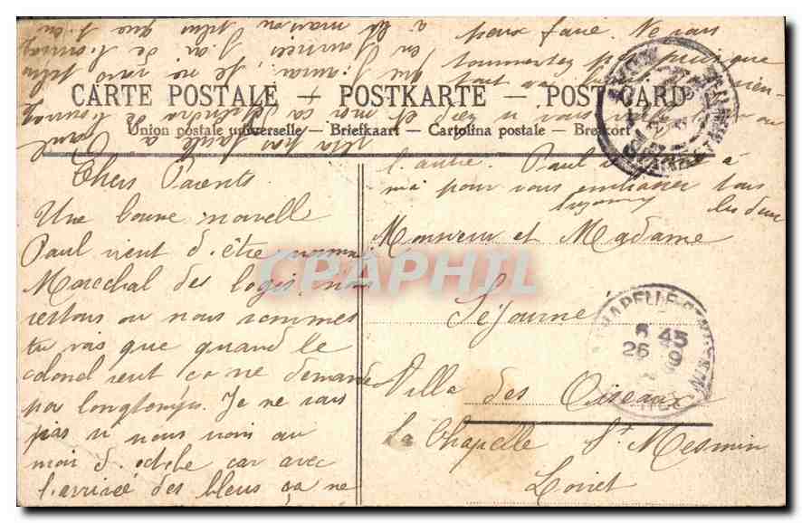 Forêt de Fontainebleau — La Fontaine du Mont-Chauvet — L.D. Fontainebleau, Nr. 58 — Rückseite