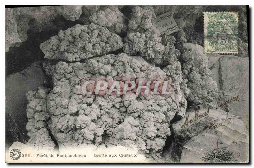 Bosque de Fontainebleau — Cueva de los Cristales — Editor C. Lévy, n° 256