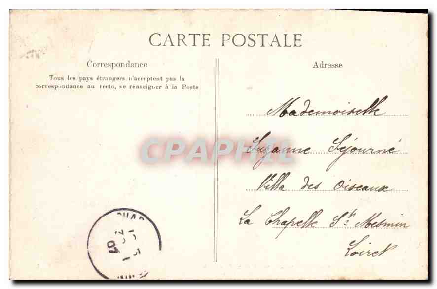 Bosque de Fontainebleau — Cueva de los Cristales — Editor C. Lévy, n° 256 — Reverso