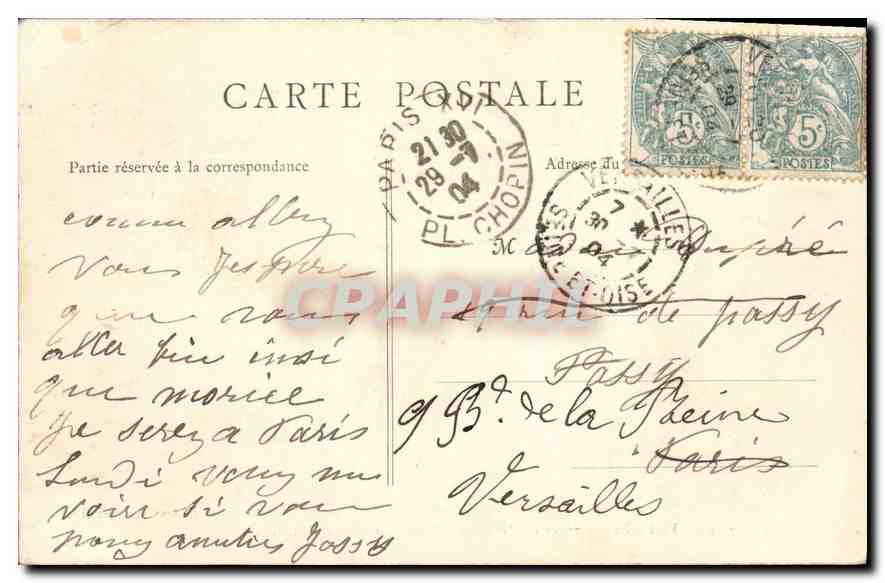 CPA Versailles Musee de Trianon Traineau de Marie Antoinette — Verso