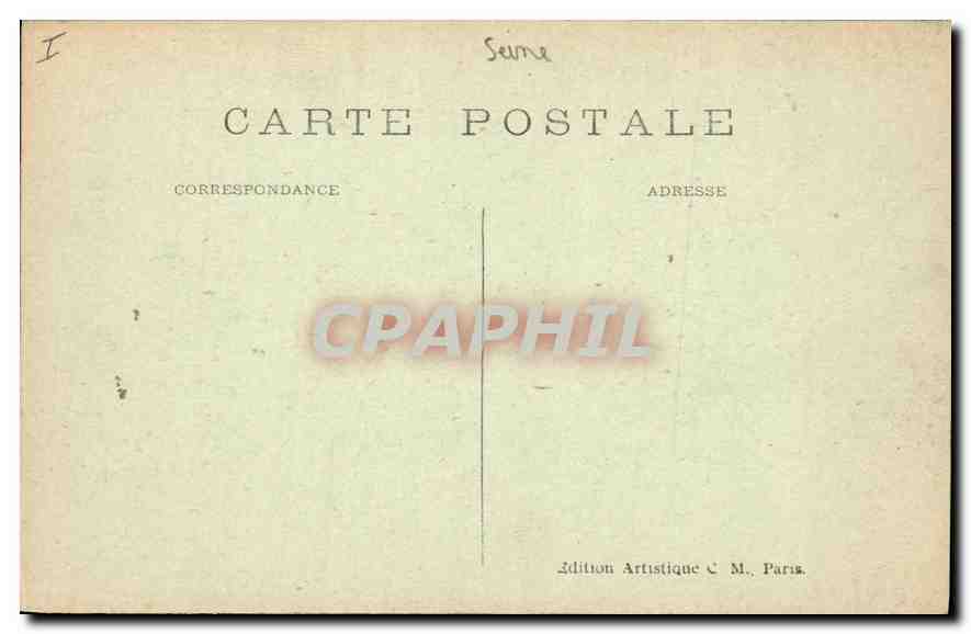 CPA Bois de Vincennes Le Lac Daumesnil — Rückseite