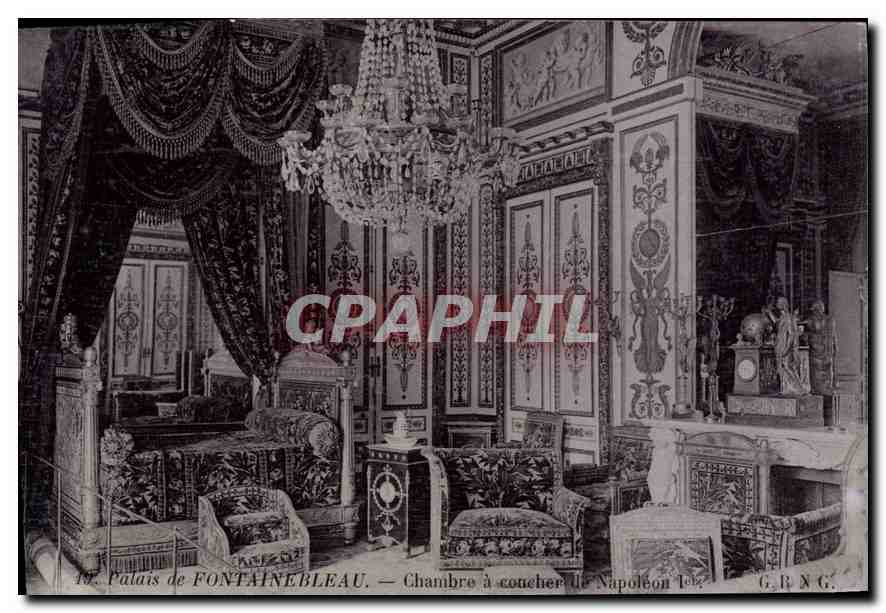 Schloss FONTAINEBLEAU — Schlafzimmer von Napoleon I — G. R. N. G.