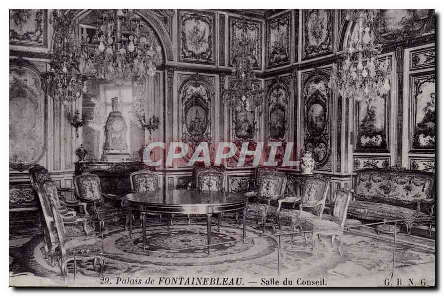 Schloss FONTAINEBLEAU — Ratssaal — G.B.N.G.