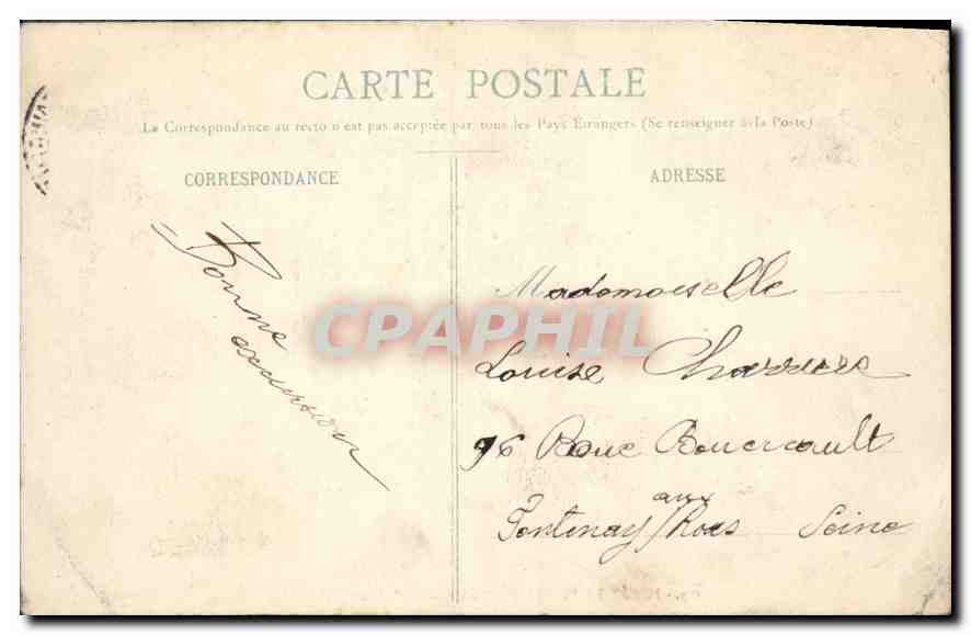 Wald von Fontainebleau — Der Elefant (Gorges d'Apremont) — Verleger unbekannt, Nr. 389 — Rückseite
