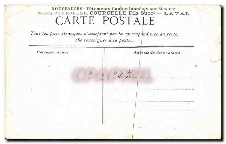 CPA Palais de Versailles Chambre de Louis VIV — Verso