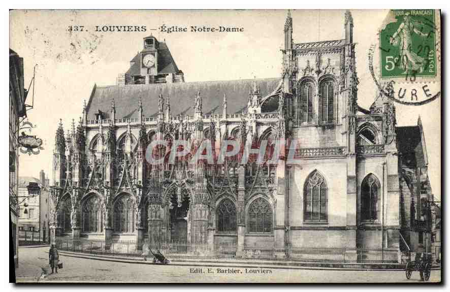 Louvières — Église Notre-Dame — Edit. E. Barbier, Louvières