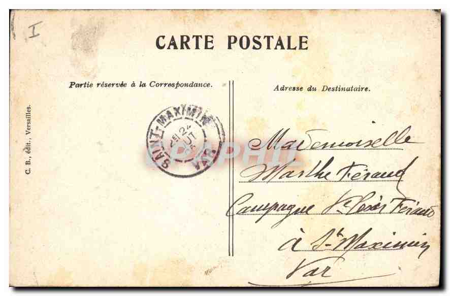 CPA Versailles Le Petit Trianon — Verso