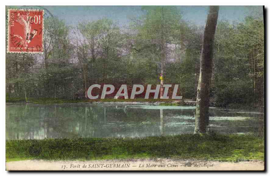 Forêt de SAINT-GERMAIN — La Mare aux Canes — Ville Artistique — Imp. Phot. L. Ahaltile, Assières