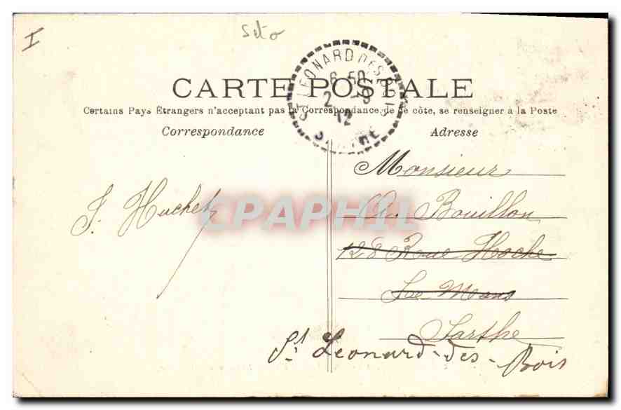 CPA Saint Germain en Laye le Chateau vu du Parc — Verso