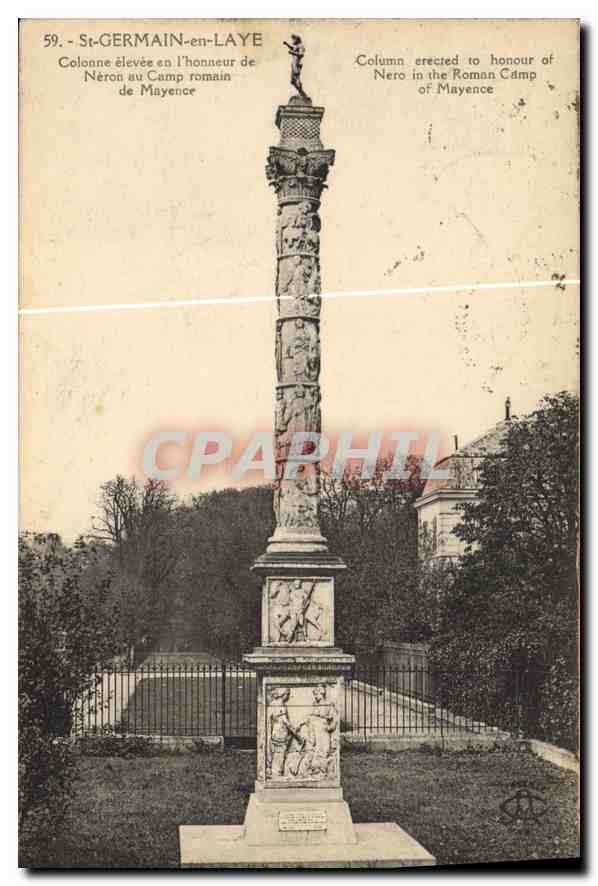 St-GERMAIN-en-LAYE — Colonne élevée en l'honneur de Néron au Camp romain de Mayence — CPAPHIL