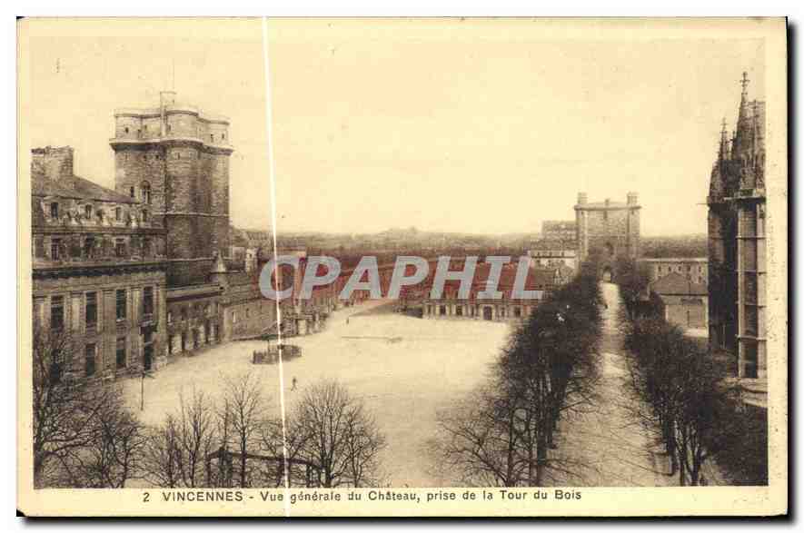 Vincennes - Vue générale du Château, prise de la Tour du Bois