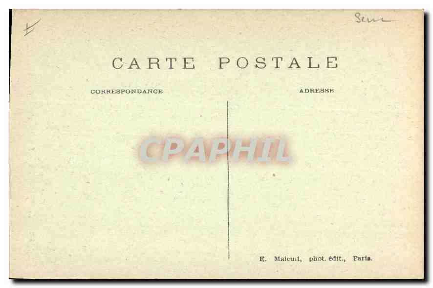 CPA Vincennes La Chapelle du Fort — Rückseite