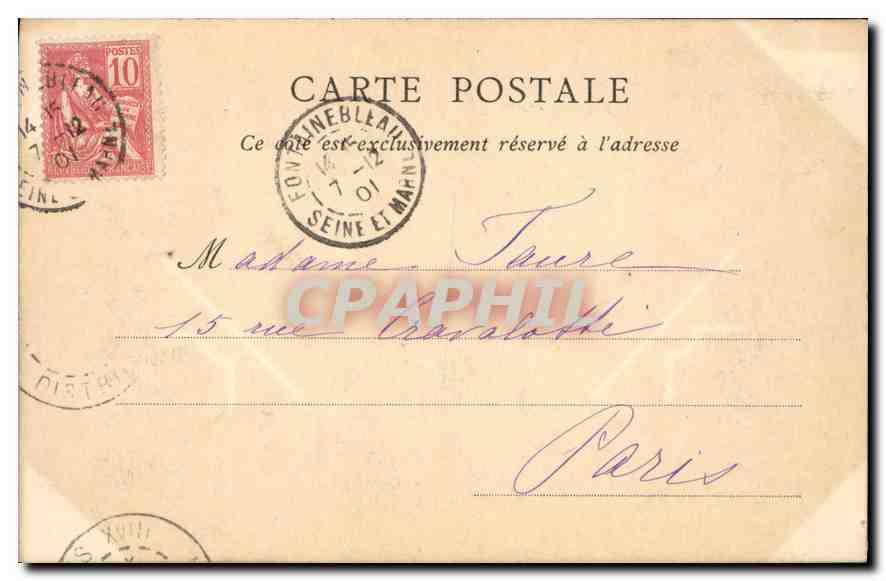 Palais de Fontainebleau — Cabinet où Napoléon Ier signa son Abdication — ND Phot — Verso