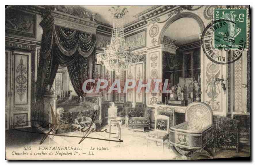 Fontainebleau — Le Palais. Chambre à coucher de Napoléon Ier — LL