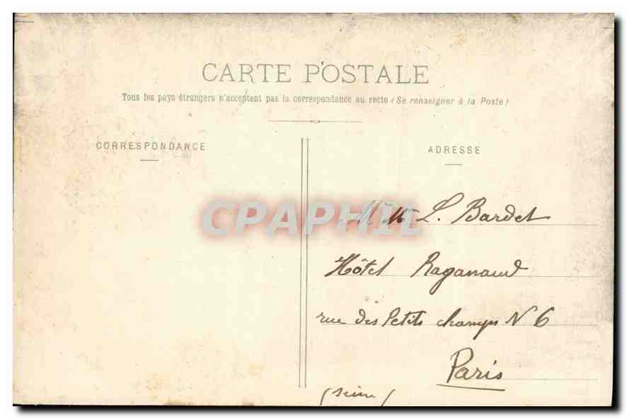 CPA Versailles Le Chateau Grande Galerie  — Rückseite