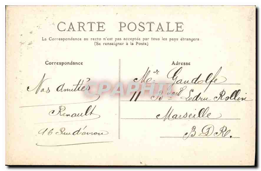 CPA Chateau de Versailles Salon de Venus Louis XIV par Warin — Verso