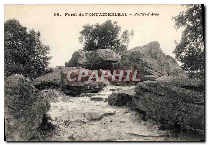 Forêt de FONTAINEBLEAU — Rocher d'Avon — Éditeur : CPAPHIL, n° 99