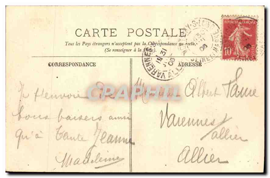 Fontainebleau — La Forêt — La Roche des Deux Sœurs — LL. — N° 145 — Rückseite