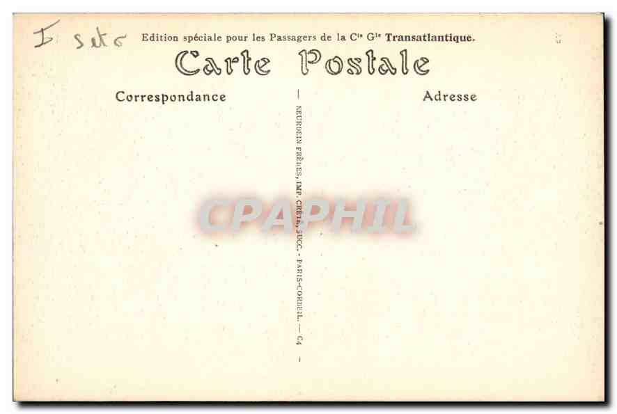 CPA Versailles Palais du Petit Trianon cote du Parc Palacio del Petit Trianon lado del Parque  — Verso
