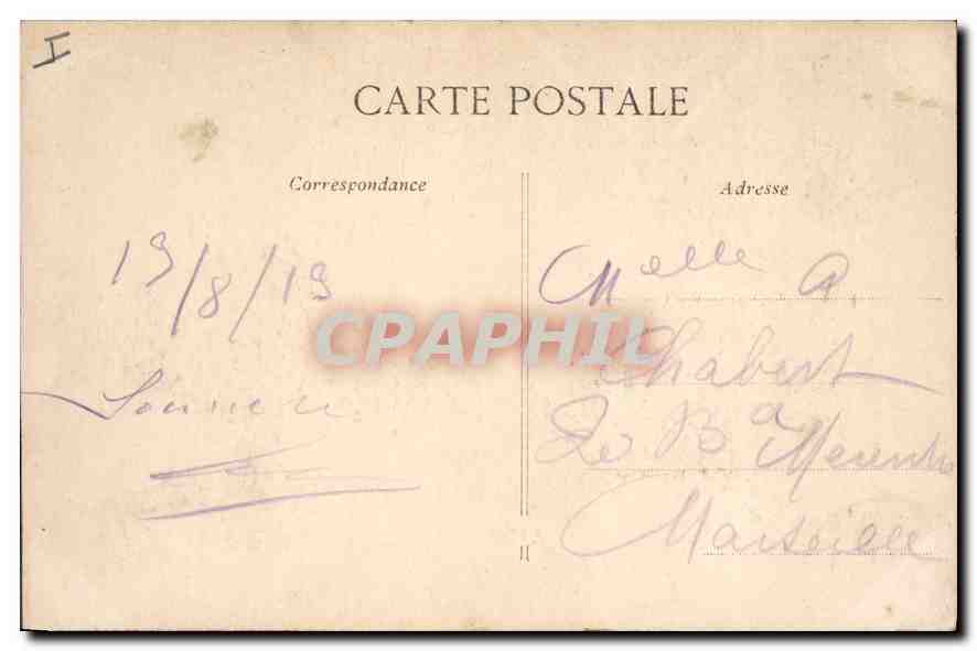 CPA Versailles Galerie des Glaces  — Verso