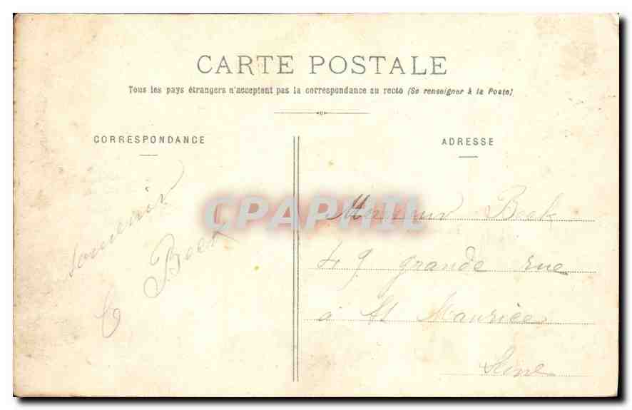 Parc de Versailles — Panorama — Mme Moreau, édit., Versailles — Verso