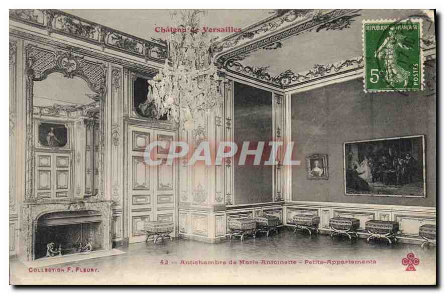 CPA Chateau de Versailles Antiehombre de Marie Antoinette Petits Appartements 