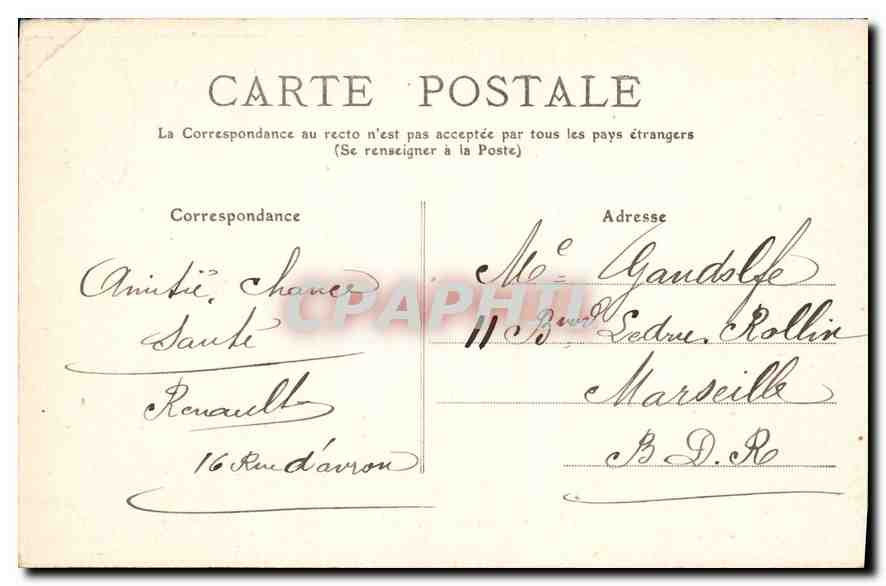 CPA Chateau de Versailles Antiehombre de Marie Antoinette Petits Appartements  — Verso