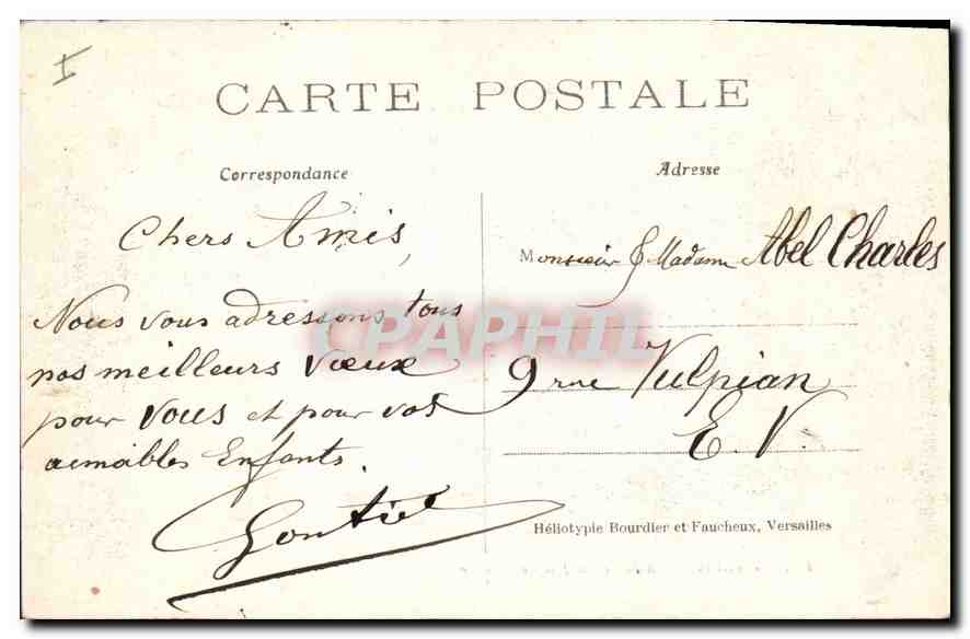 CPA Versailles La Salle du Jeu de Paume  — Verso