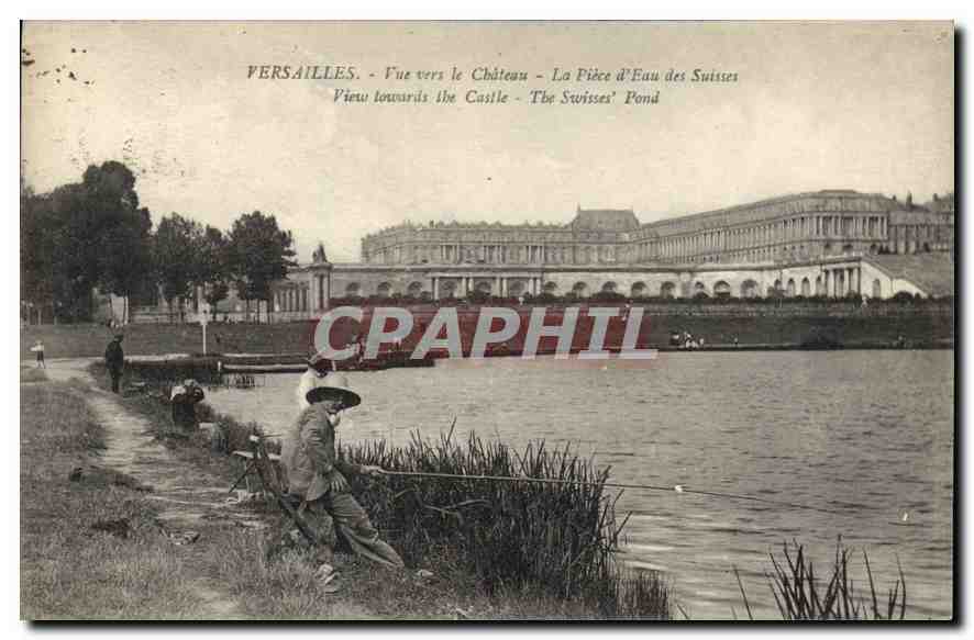 Versailles — Vue vers le Château — La Pièce d'Eau des Suisses