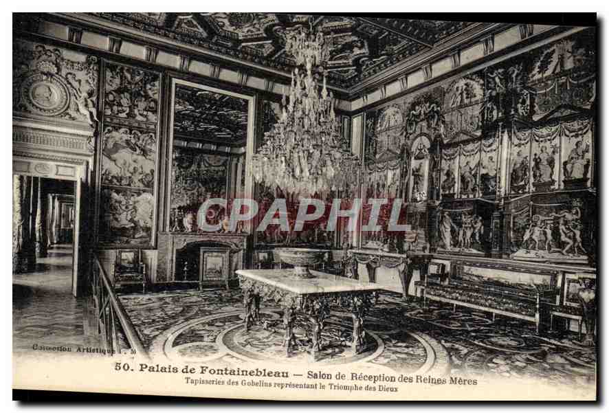CPA Palais de Fontainebleau Salon de Reception des Reines Meres 