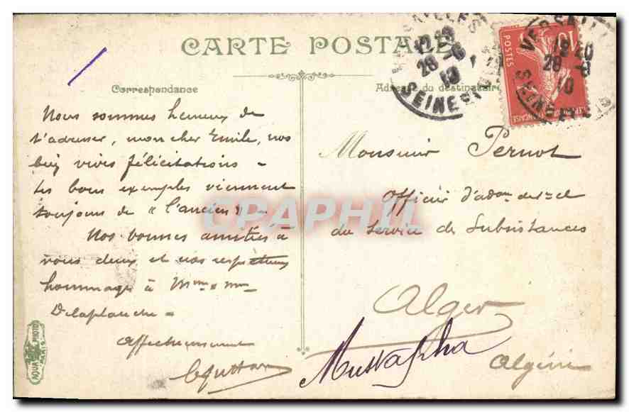 CPA Versailles  — Verso