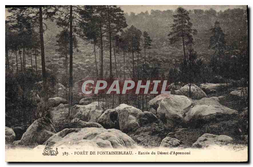 Wald von Fontainebleau — Eingang zum Desert d'Apreamont — n° 387