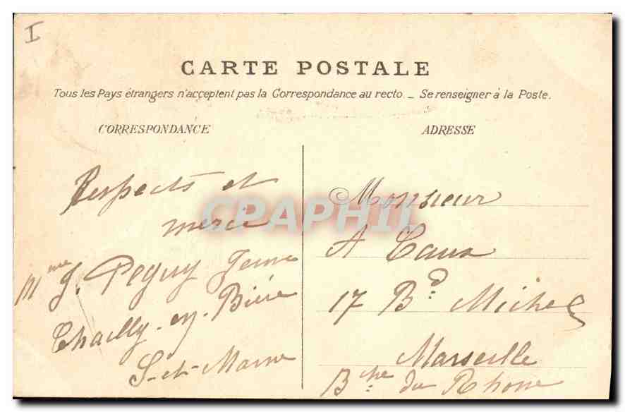Palais de Fontainebleau — Chambre du Pape Pie VII — éditeur non visible, n° 76 — Achterkant