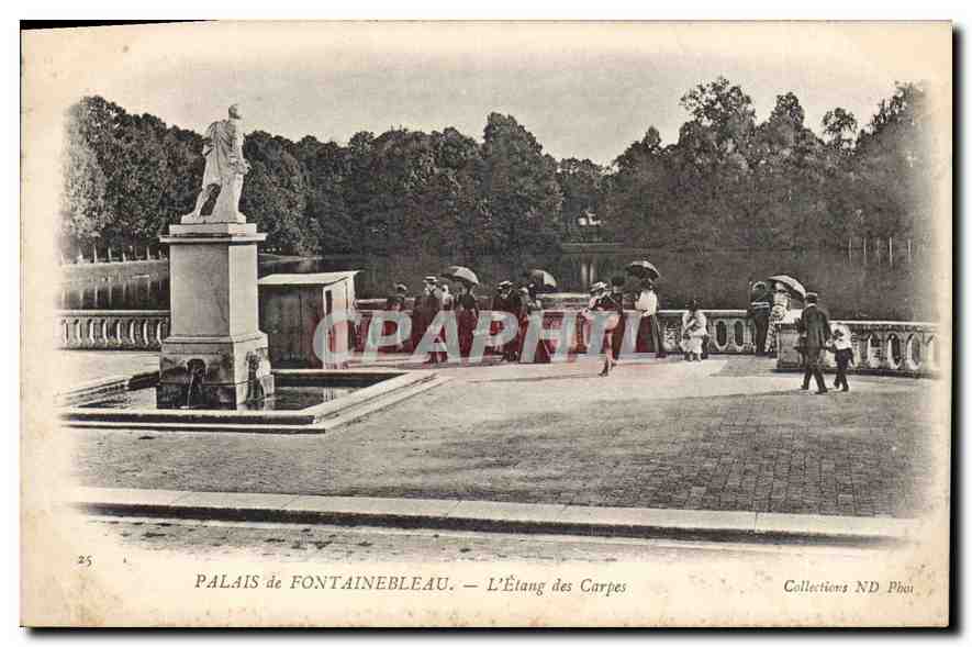 Schloss Fontainebleau — Der Karpfenteich — Sammlung ND Pha