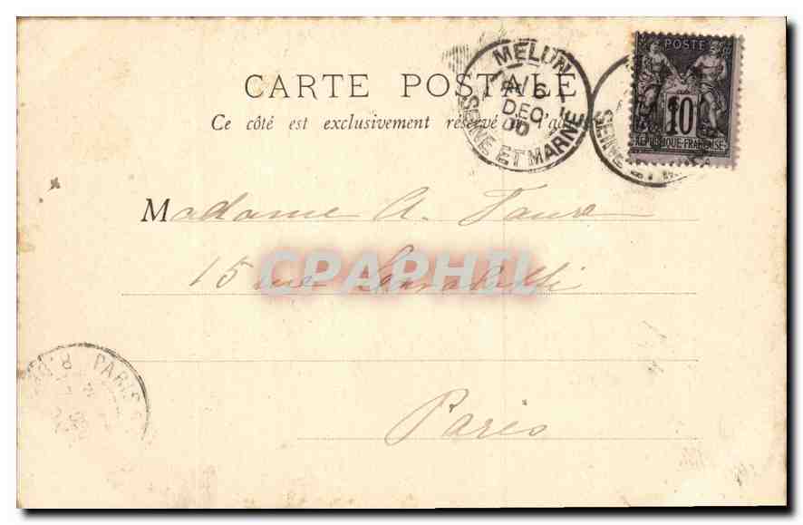 Mare de Franchart — Fontainebleau — B.F. Paris — Verso