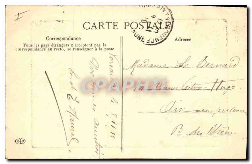 CPA Versailles Ceres — Verso