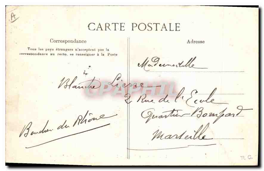 Versailles — Les Grandes Eaux — Le Bosquet de la Salle de Bal — Éditeur E.P.D. n°152 — Rückseite