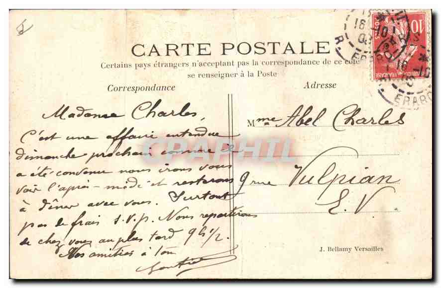 CPA Versailles Hameau de Trianon  — Verso