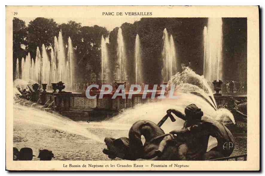 CPA Place de Versailles Le Bassin de Neptune et le Grandes Eaux 