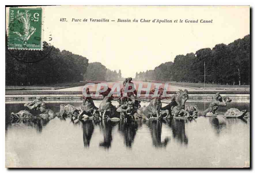 CPA Parc de Versailles Bassin du Char d'Apollon et le Grand Canal 